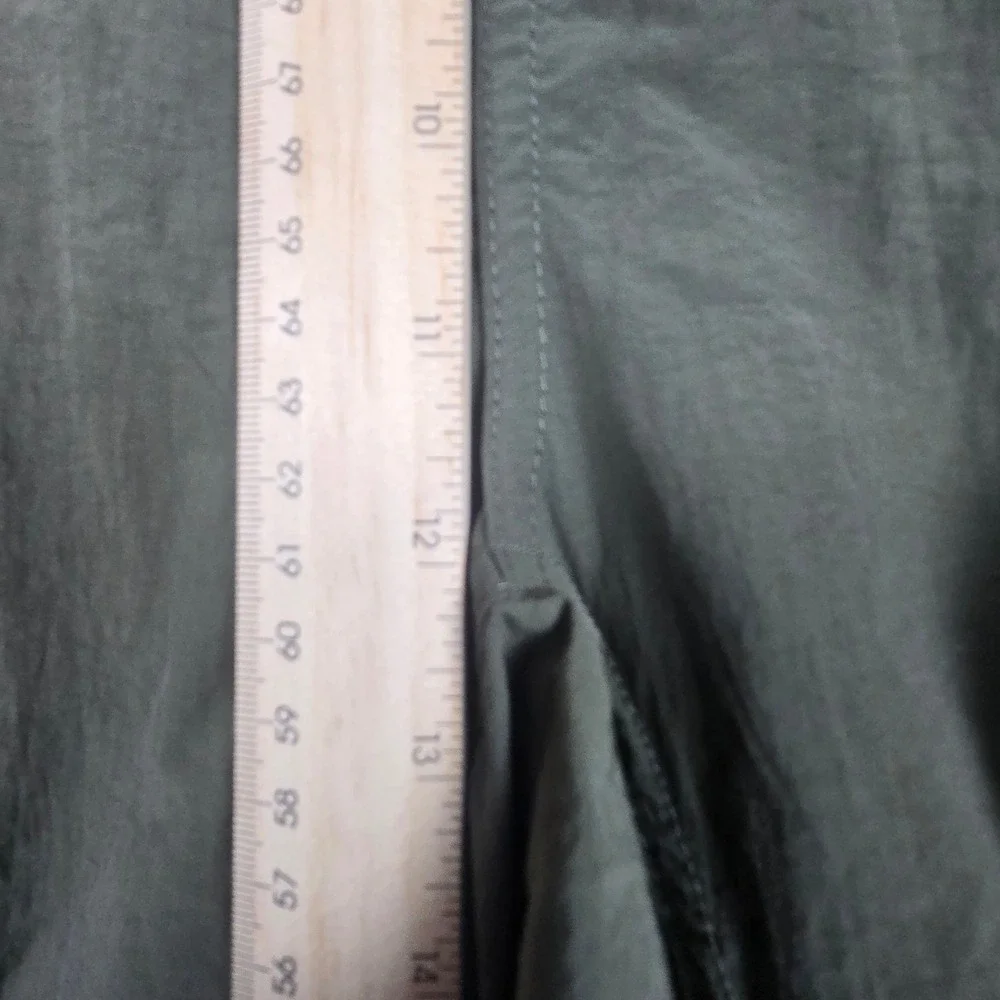 Mens Olive Green Convertible Zip Off Cargo Hiking Pants Packable Pocket NEW
